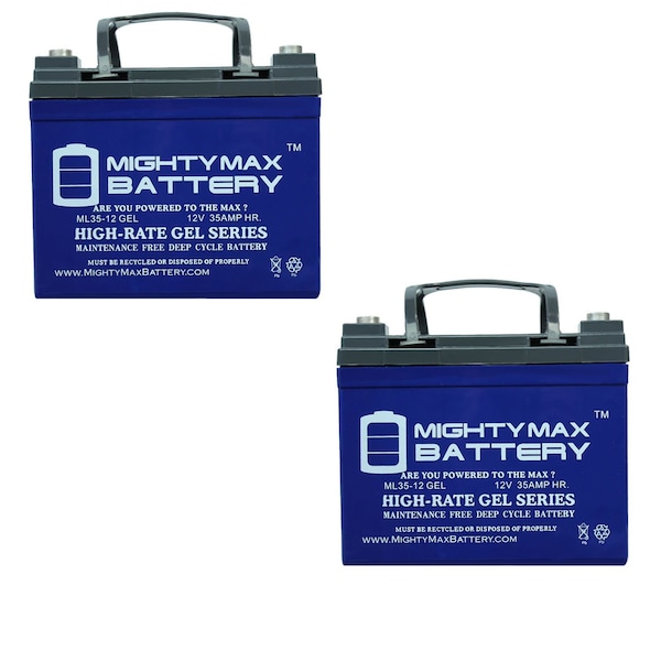 Mighty Max Battery 12V 35AH GEL Replacement Battery for EJ Model 32 - 2PK MAX3959045 - main